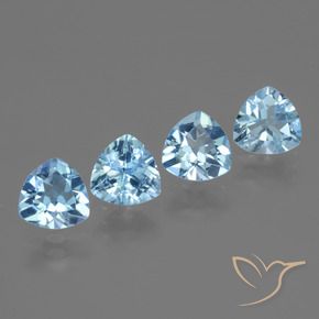 4.98 ctw Blue Topaz Stones, Natural Topaz in Trillion Facet Shape for Sale