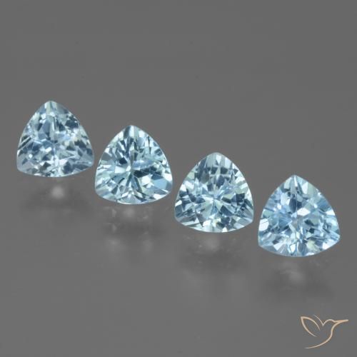 5.76ctw Natural Sky Blue Topaz, Trillion, VVS-VS