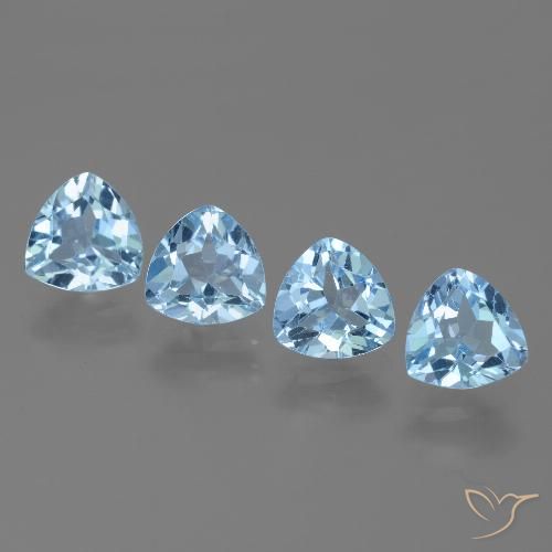 5.73ctw Natural Sky Blue Topaz, Trillion, VVS-VS
