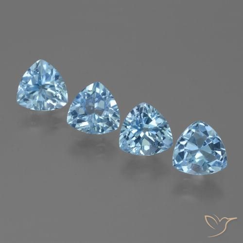 5.40ctw Natural Swiss Blue Topaz, Trillion, VVS-VS