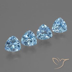 5.40 ctw Blue Topaz Stones, Natural Topaz in Trillion Facet Shape for Sale