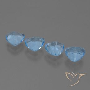 Topaz Gemstones in 7 x 7 mm (calibrated) Size for Sale, Topaz Stones in Swiss Blue Color
