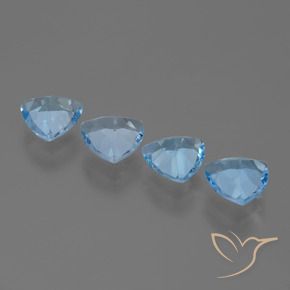 Topaz Gemstones in 7 x 7 mm (calibrated) Size for Sale, Topaz Stones in Swiss Blue Color