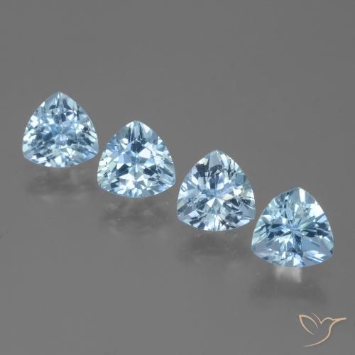 5.96ctw Natural Sky Blue Topaz, Trillion, VVS-VS