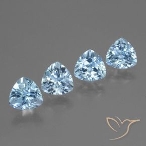 5.96 ctw Blue Topaz Stones, Natural Topaz in Trillion Facet Shape for Sale