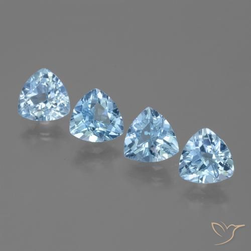 5.24ctw Natural Sky Blue Topaz, Trillion, VVS-VS