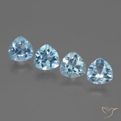 5.15ctw Natural Sky Blue Topaz, Trillion, VVS-VS