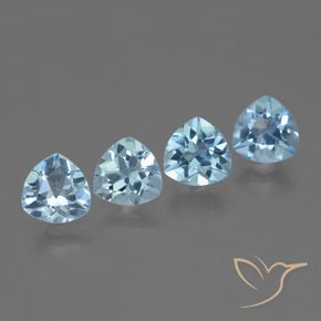 5.15 ctw Blue Topaz Stones, Natural Topaz in Trillion Facet Shape for Sale