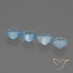Topaz Gemstones in 7 x 7 mm (calibrated) Size for Sale, Topaz Stones in Sky Blue Color