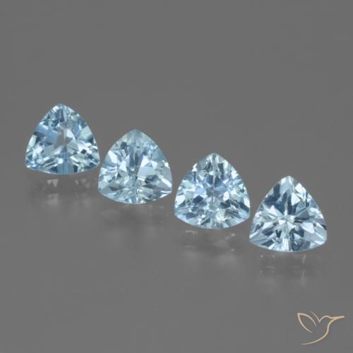 5.63ctw Natural Sky Blue Topaz, Trillion, VVS-VS