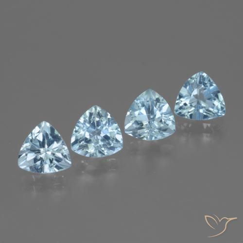 5.63 ctw Blue Topaz Stones, Natural Topaz in Trillion Facet Shape for Sale