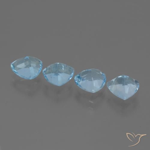 Topaz Gemstones in 7 x 7 mm (calibrated) Size for Sale, Topaz Stones in Sky Blue Color