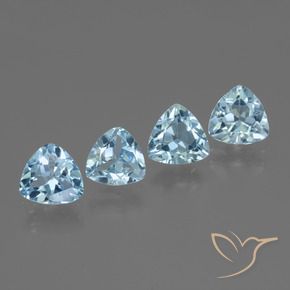 5.20 ctw Blue Topaz Stones, Natural Topaz in Trillion Facet Shape for Sale