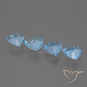 Topaz Gemstones in 7 x 7 mm (calibrated) Size for Sale, Topaz Stones in Swiss Blue Color