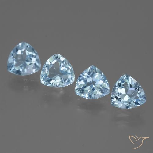 Sky Blue Topaz Gem - 1.5ct Trillion Facet (ID: 446114)