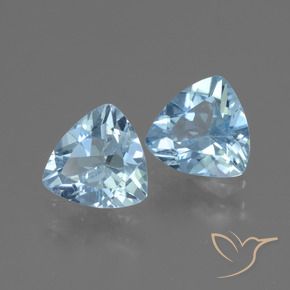 2.31 ctw Blue Topaz Stones, Natural Topaz in Trillion Facet Shape for Sale