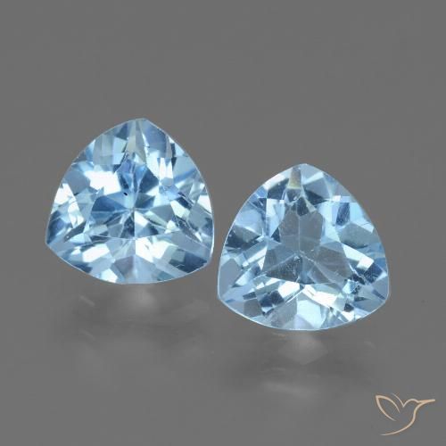 2.76ctw Natural Swiss Blue Topaz, Trillion, VVS-VS
