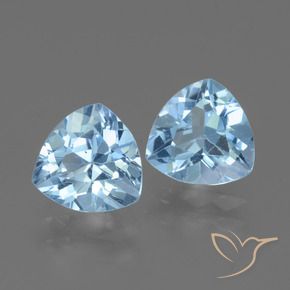 2.76 ctw Blue Topaz Stones, Natural Topaz in Trillion Facet Shape for Sale