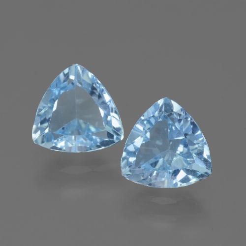 Swiss Blue Topaz Gem - 1.3ct Trillion Facet (ID: 446118)