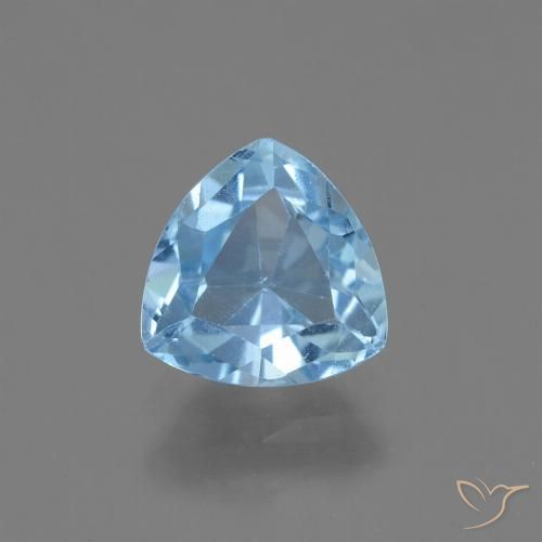 Sky Blue Topaz Gem - 1.6ct Trillion Facet (ID: 446138)