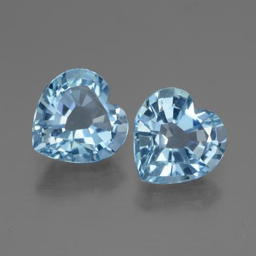 Sky Blue Topaz Gem - 2.9ct Heart Facet (ID: 447995)