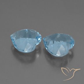 Topaz Gemstones in 9 x 9 mm (calibrated) Size for Sale, Topaz Stones in Swiss Blue Color