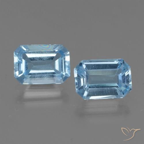 Sky Blue Topaz Gem - 1ct Octagon Step Cut (ID: 448018)