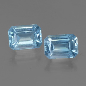 Bleu maya profond Topaze gemme - 1.2ct Octogone taillé en degrés (ID: 448021)