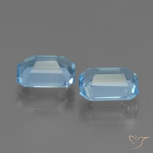 Topaz Gemstones in 7 x 5 mm (calibrated) Size for Sale, Topaz Stones in Swiss Blue Color