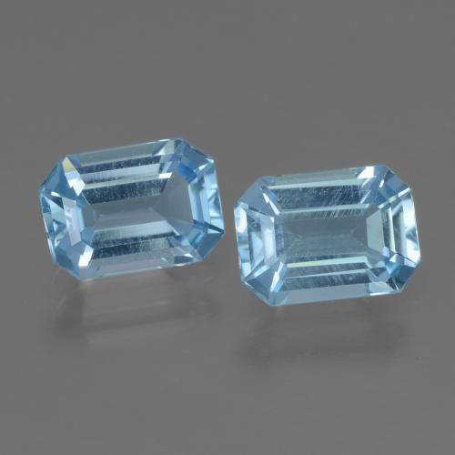 Bleu maya profond Topaze gemme - 1.1ct Octogone taillé en degrés (ID: 448028)