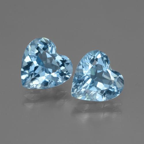 Swiss Blue Topaz Gem - 2.6ct Heart Facet (ID: 448042)