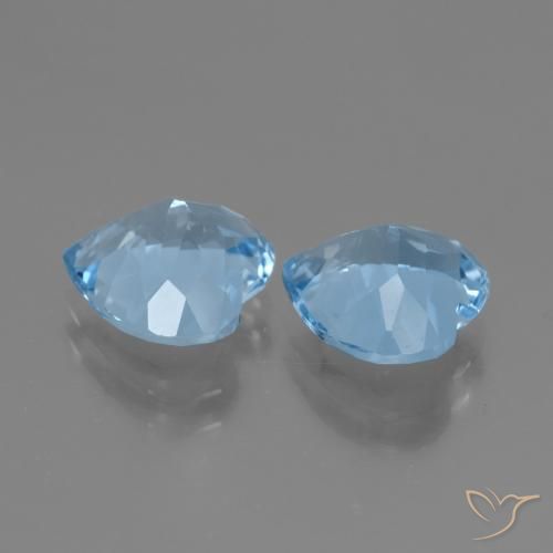 Topaz Gemstones in 9 x 9 mm (calibrated) Size for Sale, Topaz Stones in Swiss Blue Color
