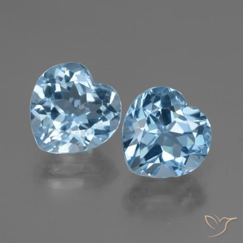 6.84ctw Natural Swiss Blue Topaz, Heart, VVS
