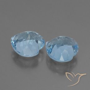 Topaz Gemstones in 9 x 9 mm (calibrated) Size for Sale, Topaz Stones in Swiss Blue Color