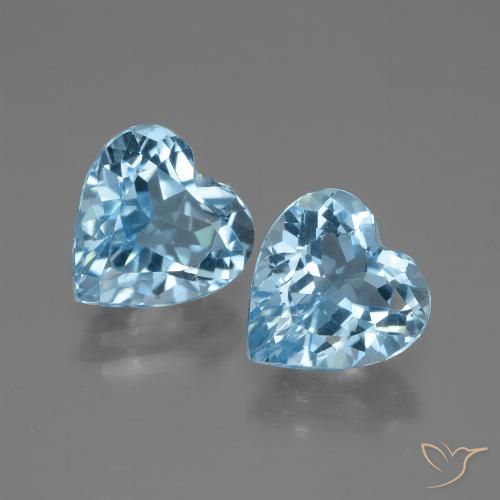 5.78ctw Natural Sky Blue Topaz, Heart, VVS