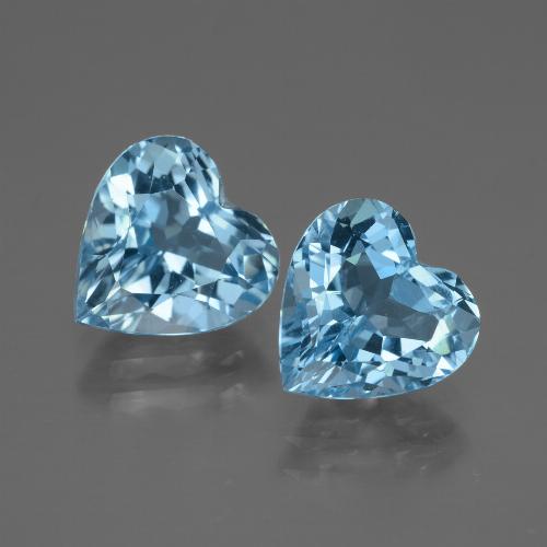 Azul Suizo Topacio Gema - 3.1ct Forma de corazón (ID: 448049)