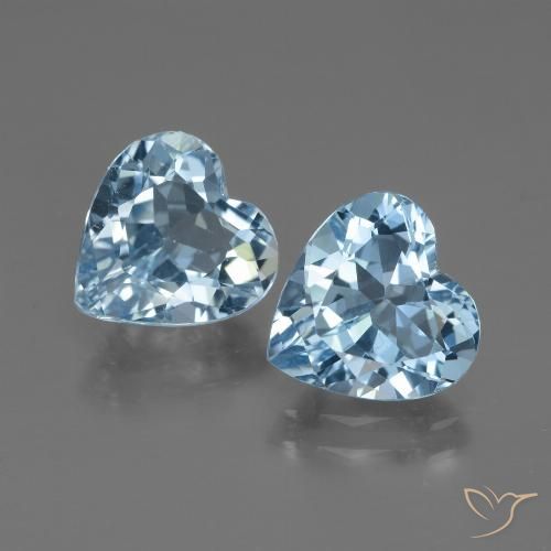 5.63ctw Natural Sky Blue Topaz, Heart, VVS