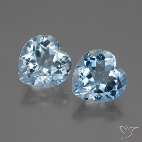 6.19ctw Natural Swiss Blue Topaz, Heart, VVS