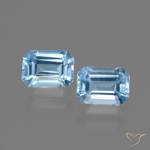 2.25ctw Natural Sky Blue Topaz, Emerald Cut, VVS-VS