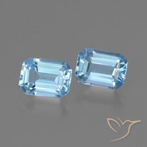 2.25 ctw Blue Topaz Stones, Natural Topaz in Octagon Step Cut Shape for Sale