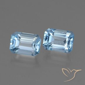 2.79 ctw Blue Topaz Stones, Natural Topaz in Octagon Step Cut Shape for Sale