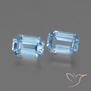 2.20 ctw Blue Topaz Stones, Natural Topaz in Octagon Step Cut Shape for Sale
