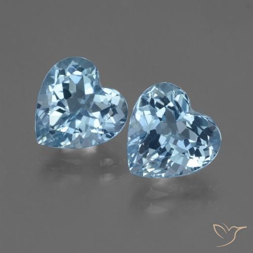 6.13ctw Natural Swiss Blue Topaz, Heart, VVS