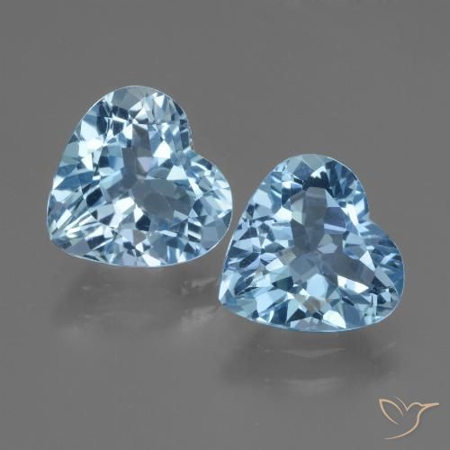 5.51ctw Natural Swiss Blue Topaz, Heart, VVS