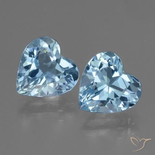 5.64ctw Natural Swiss Blue Topaz, Heart, VVS