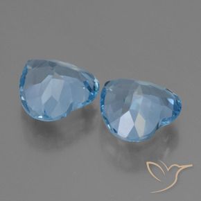 Topaz Gemstones in 9 x 9 mm (calibrated) Size for Sale, Topaz Stones in Swiss Blue Color