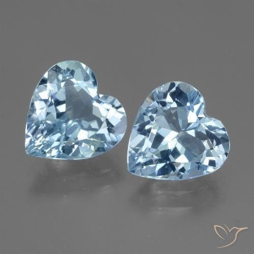 5.06ctw Natural Sky Blue Topaz, Heart, VS