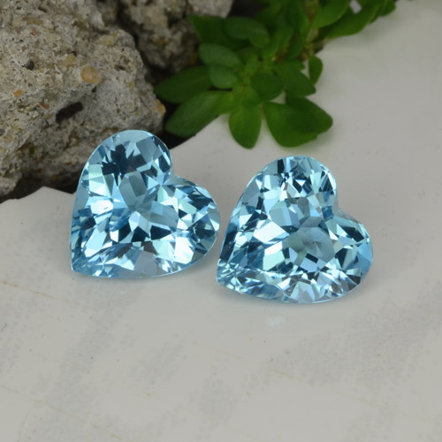 Swiss Blue Topaz Gem - 3.2ct Heart Facet (ID: 448123)