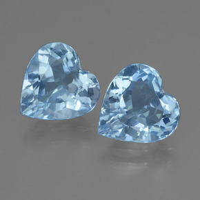 Light Blue Topaz Gem - 2.5ct Heart Facet (ID: 448125)