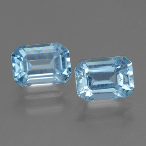 Bleu Suisse Topaze gemme - 1.3ct Octogone taillé en degrés (ID: 448162)
